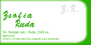 zsofia ruda business card