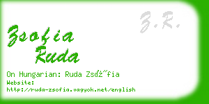 zsofia ruda business card